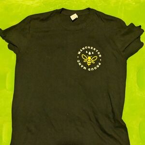 Manchester Manc and Proud black t-shirt size large City United
